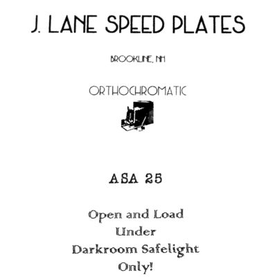 Jason Lane Speed Plates Orthochromatisch ASA 25